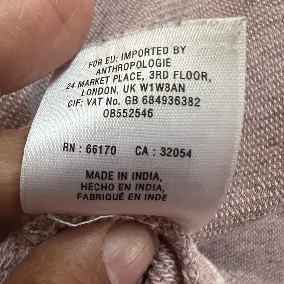 Anthropologie Akemi + Kin Onora Peacock Embroidered Beaded Top Mauve Boho Boxy - Picture 3 of 7